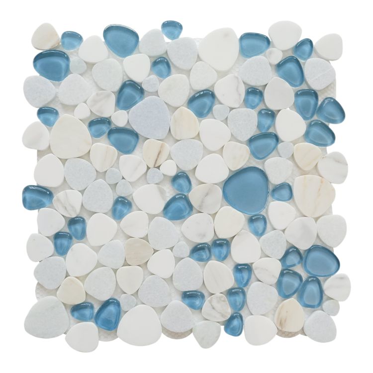 Peach Royal Blue 12 x 12